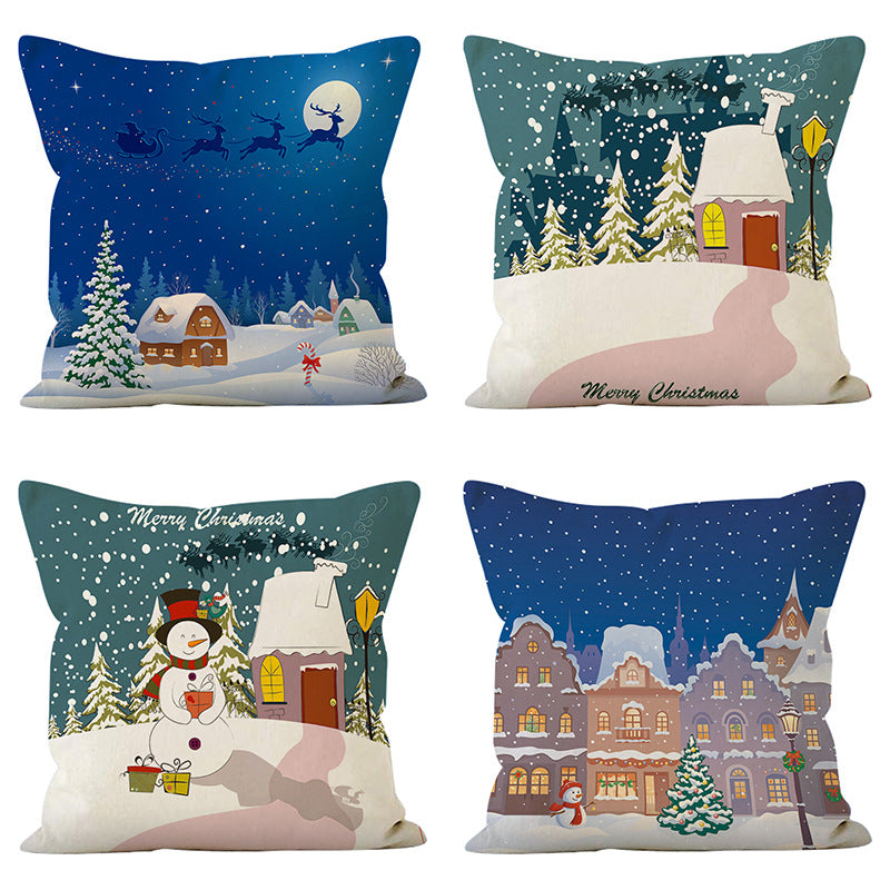 Christmas Snowman Pillowcase for Cozy Holiday Decor