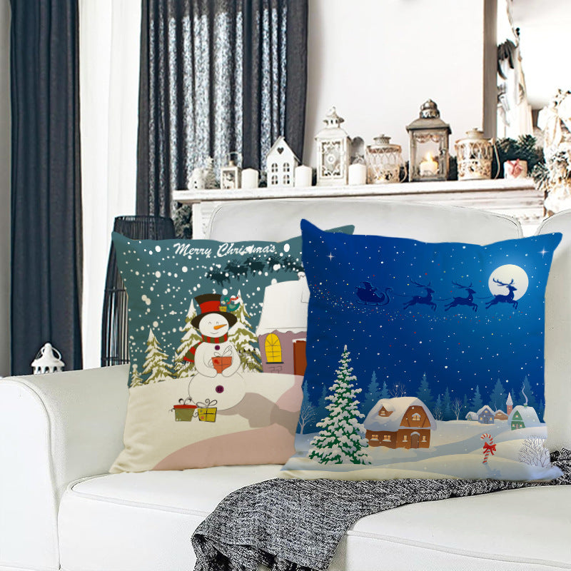 Christmas Snowman Pillowcase for Cozy Holiday Decor
