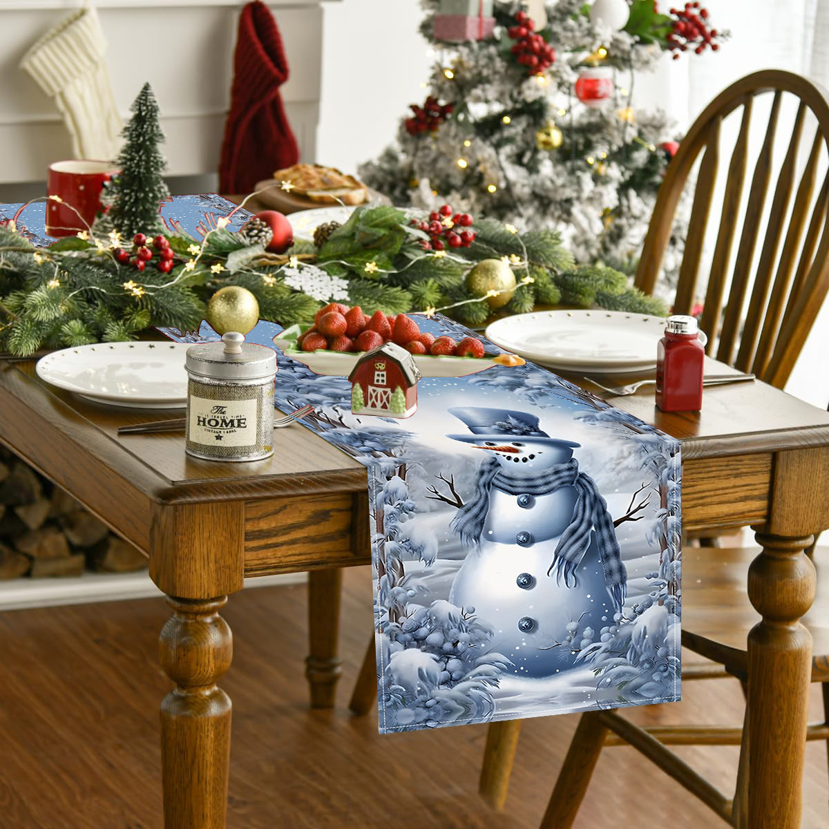 Christmas Snowman Tablecloth for Festive Holiday Dining