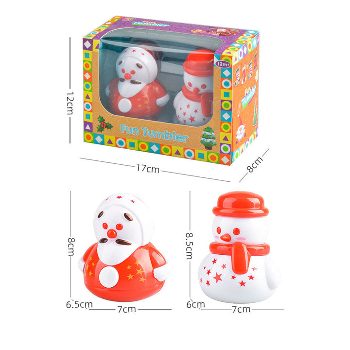 Christmas Snowman Tumbler Toy With Cheerful Ringing