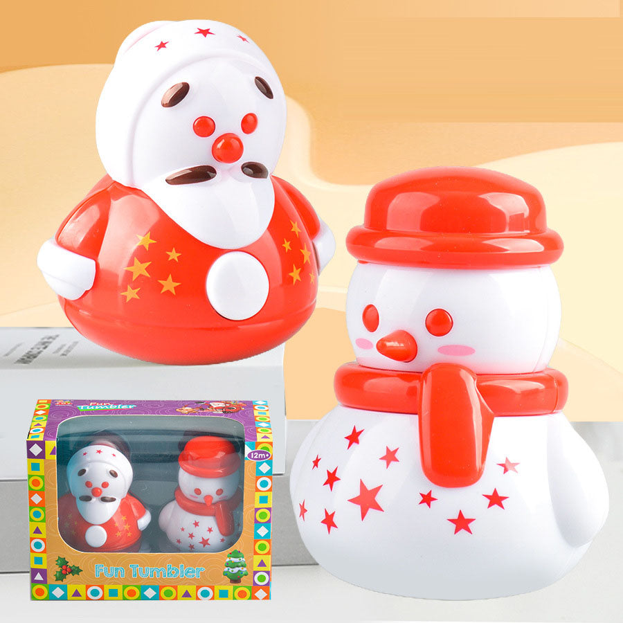 Christmas Snowman Tumbler Toy With Cheerful Ringing