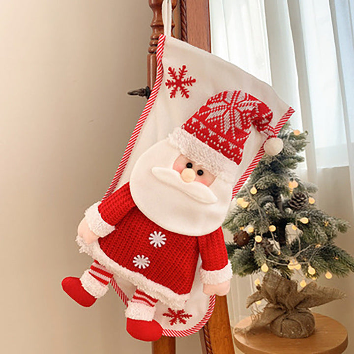 Christmas Knitted Stocking Gift Bags for Kids and Treats