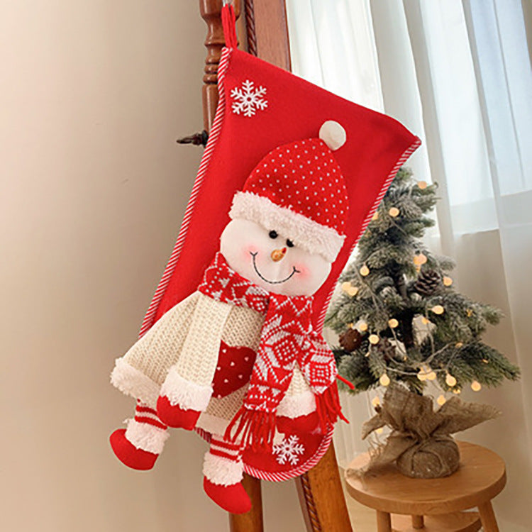Christmas Knitted Stocking Gift Bags for Kids and Treats