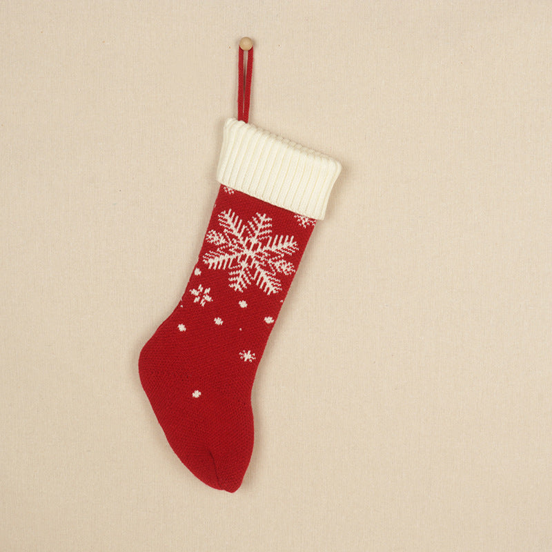 Christmas Knitted Stocking Gift Bags for Cozy Decor