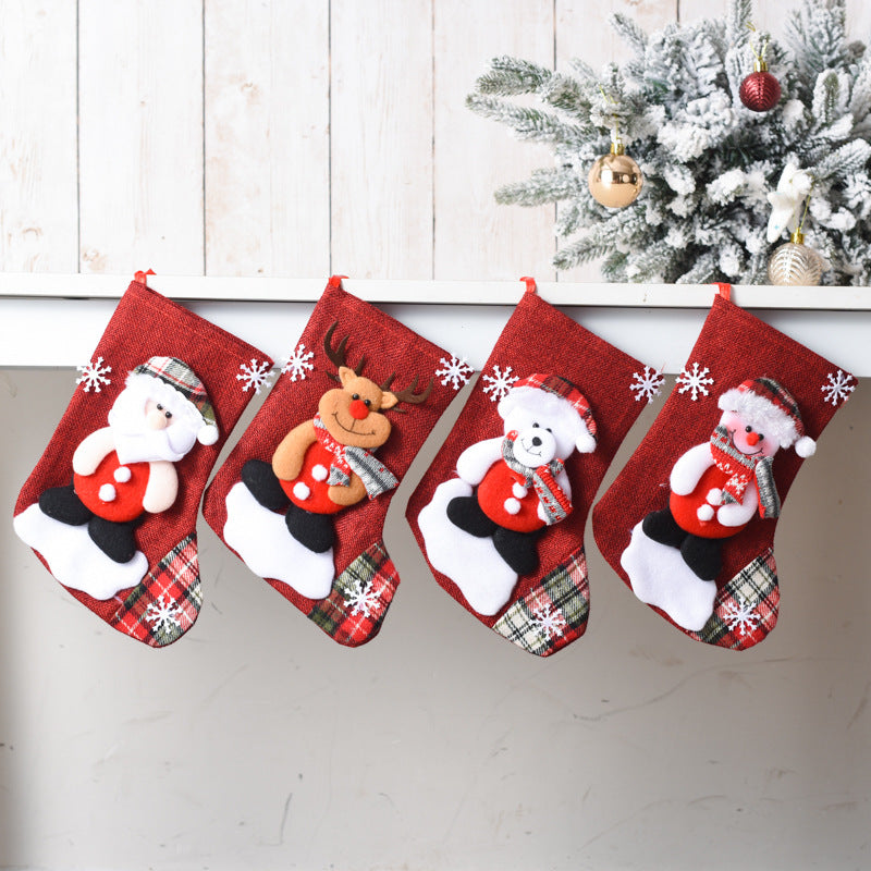 Christmas Stockings With Plush Character Holiday Details