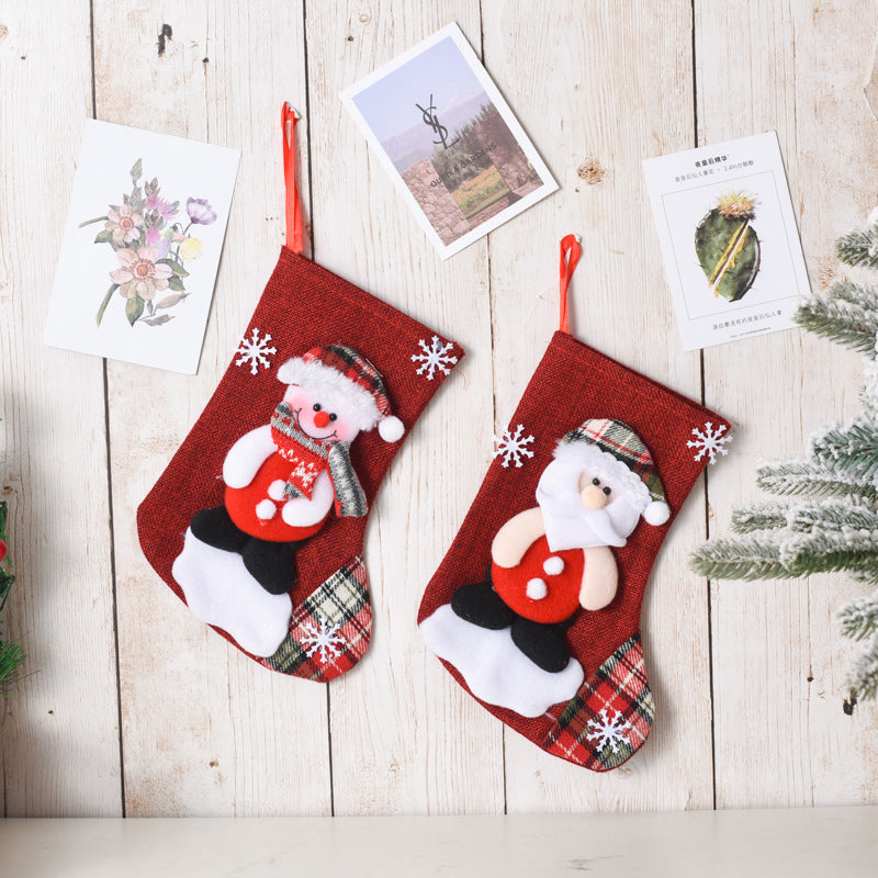 Christmas Stockings With Plush Character Holiday Details