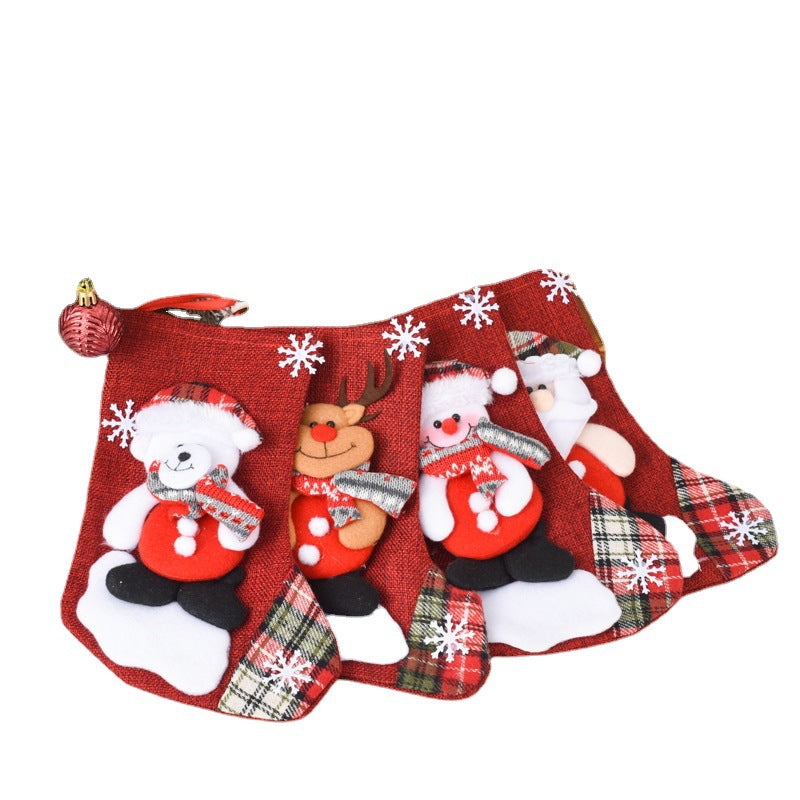 Christmas Stockings With Plush Character Holiday Details