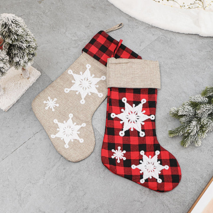 Christmas Stockings Set for Cozy Farmhouse Mantels