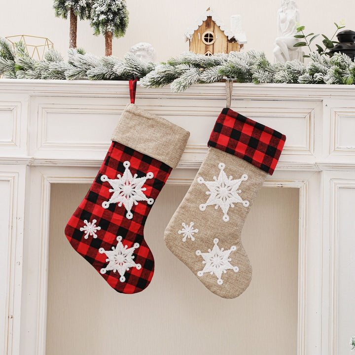 Christmas Stockings Set for Cozy Farmhouse Mantels