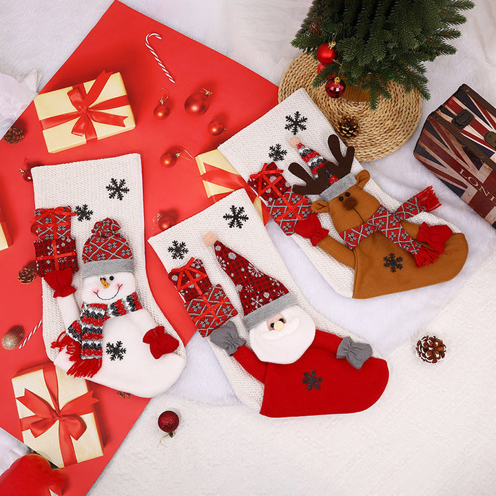 Christmas Stocking Set: 3 Festive Holiday Gift Holders