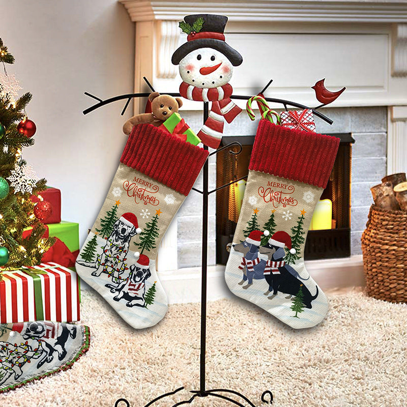Christmas Stocking Pair for Cozy Fireplace Display