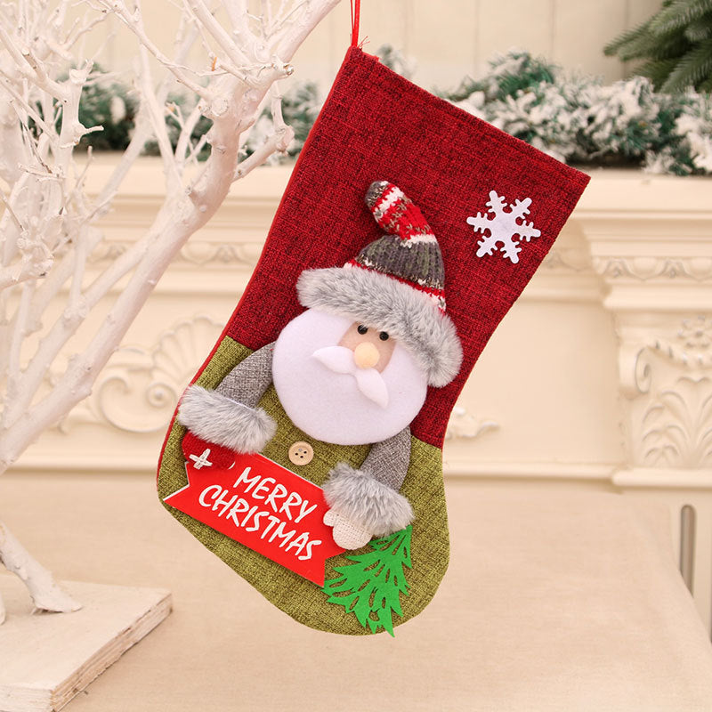 Christmas Stocking Gift Bags, 3-Piece Festive Set