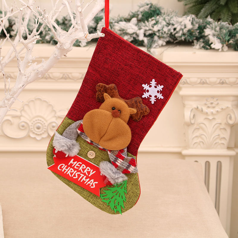 Christmas Stocking Gift Bags, 3-Piece Festive Set