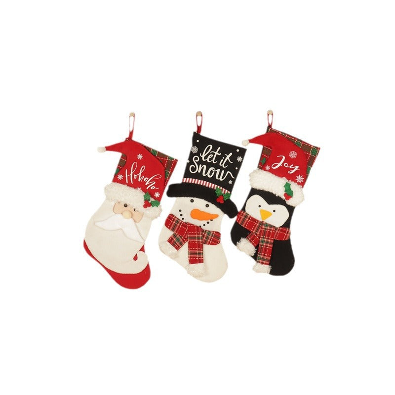 Christmas Stocking Gift Bags, 3-Piece Character Set