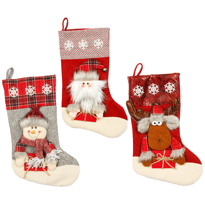 Christmas Stocking Gift Bags for Cozy Mantel Decor