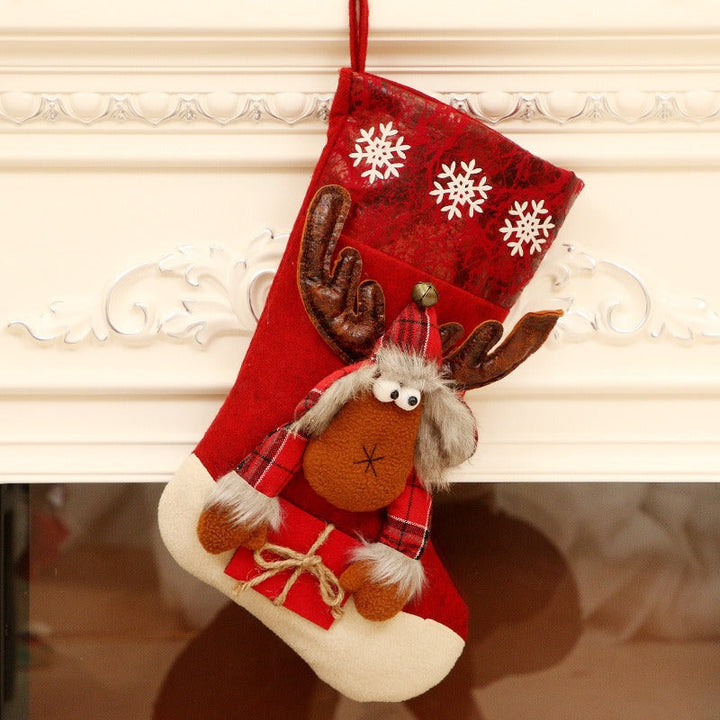 Christmas Stockings With Plush Characters for Gifts