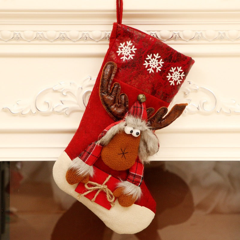 Christmas Stockings With Plush Characters for Gifts