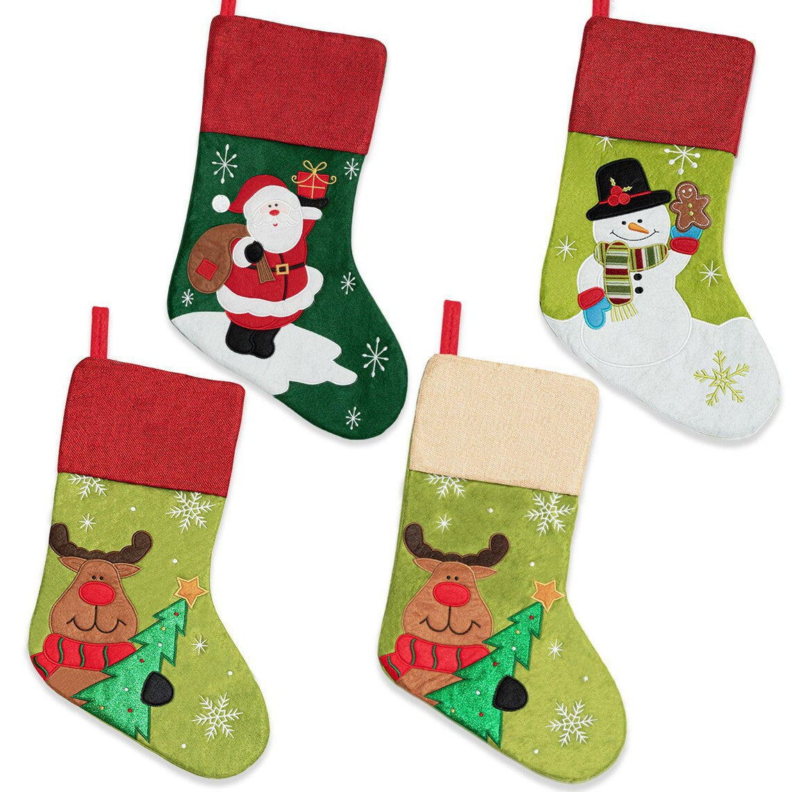 Christmas Stocking Gift Bags for Mantels and Treats