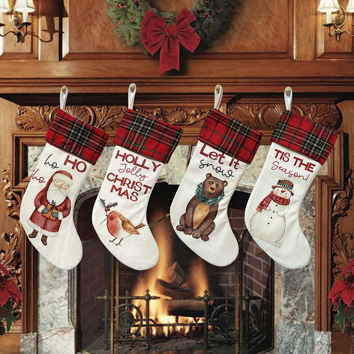 Christmas Stocking Gift Bags for Festive Mantels