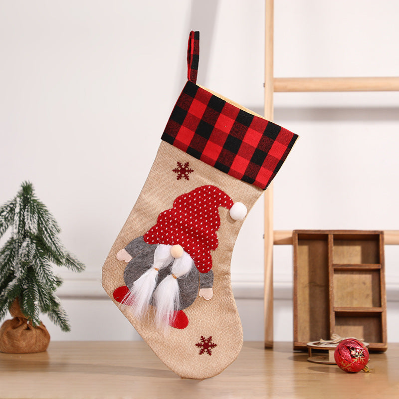 Christmas Gnome Stocking With Rustic Holiday Charm