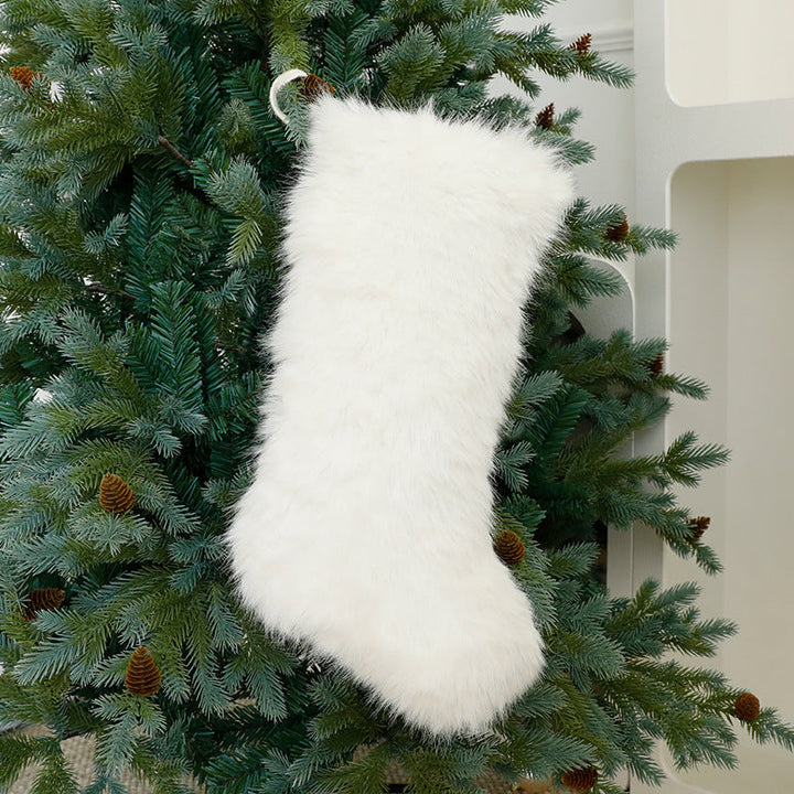 Long Plush Christmas Stocking for Cozy Gift Giving