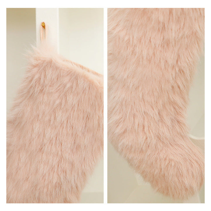 Long Plush Christmas Stocking for Cozy Gift Giving