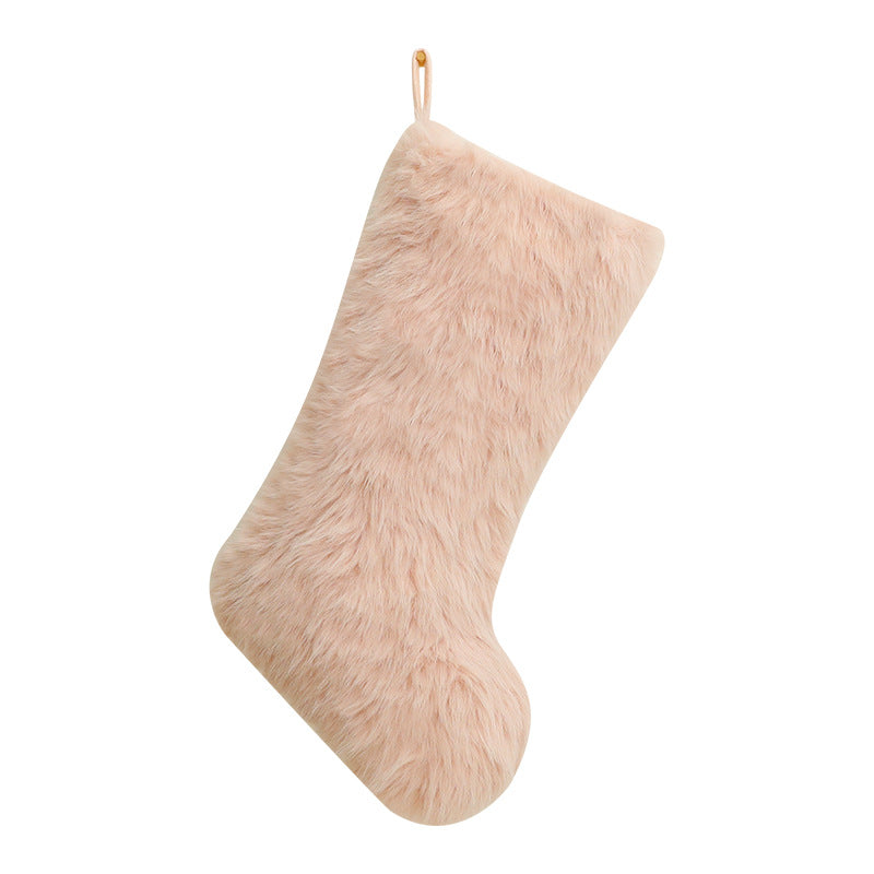 Long Plush Christmas Stocking for Cozy Gift Giving