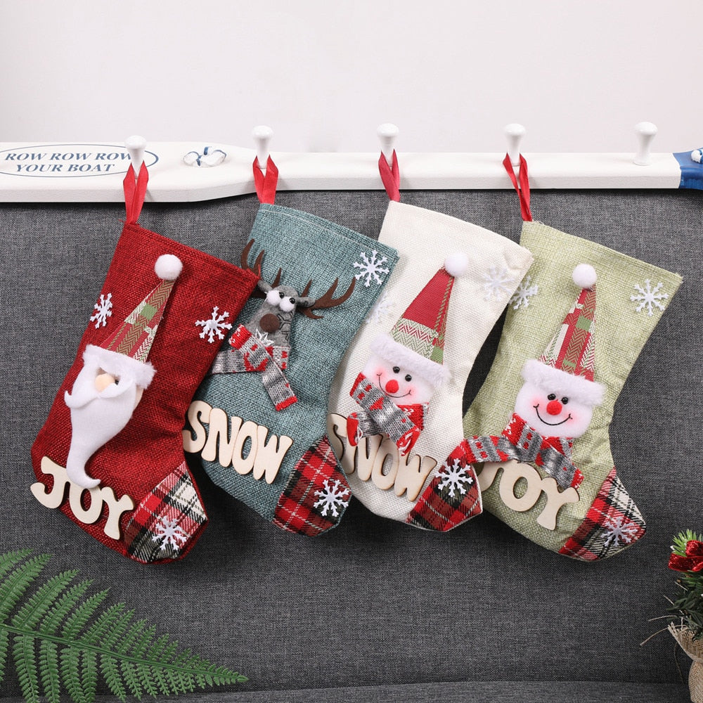 Christmas Stocking Candy Bag for Small Gifts & Decor