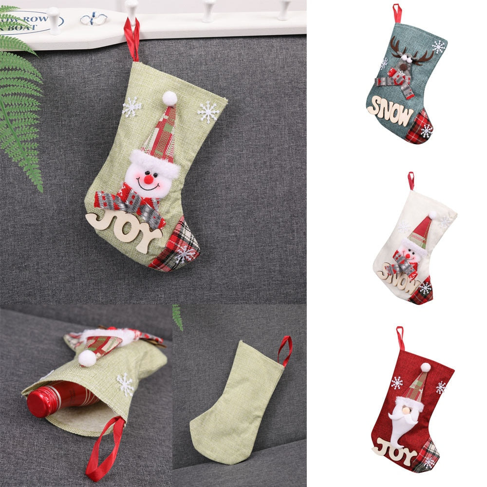 Christmas Stocking Candy Bag for Small Gifts & Decor