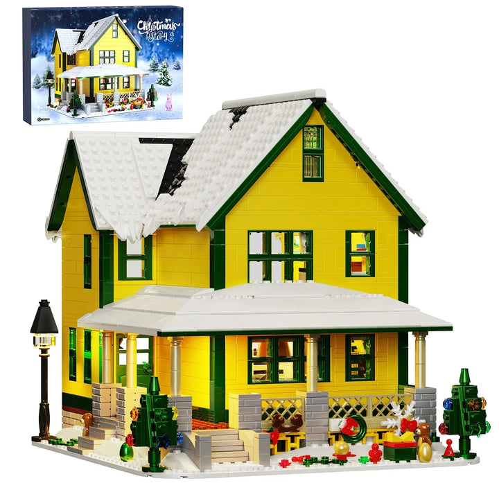 Christmas Story House Building Blocks Kit with LED Light