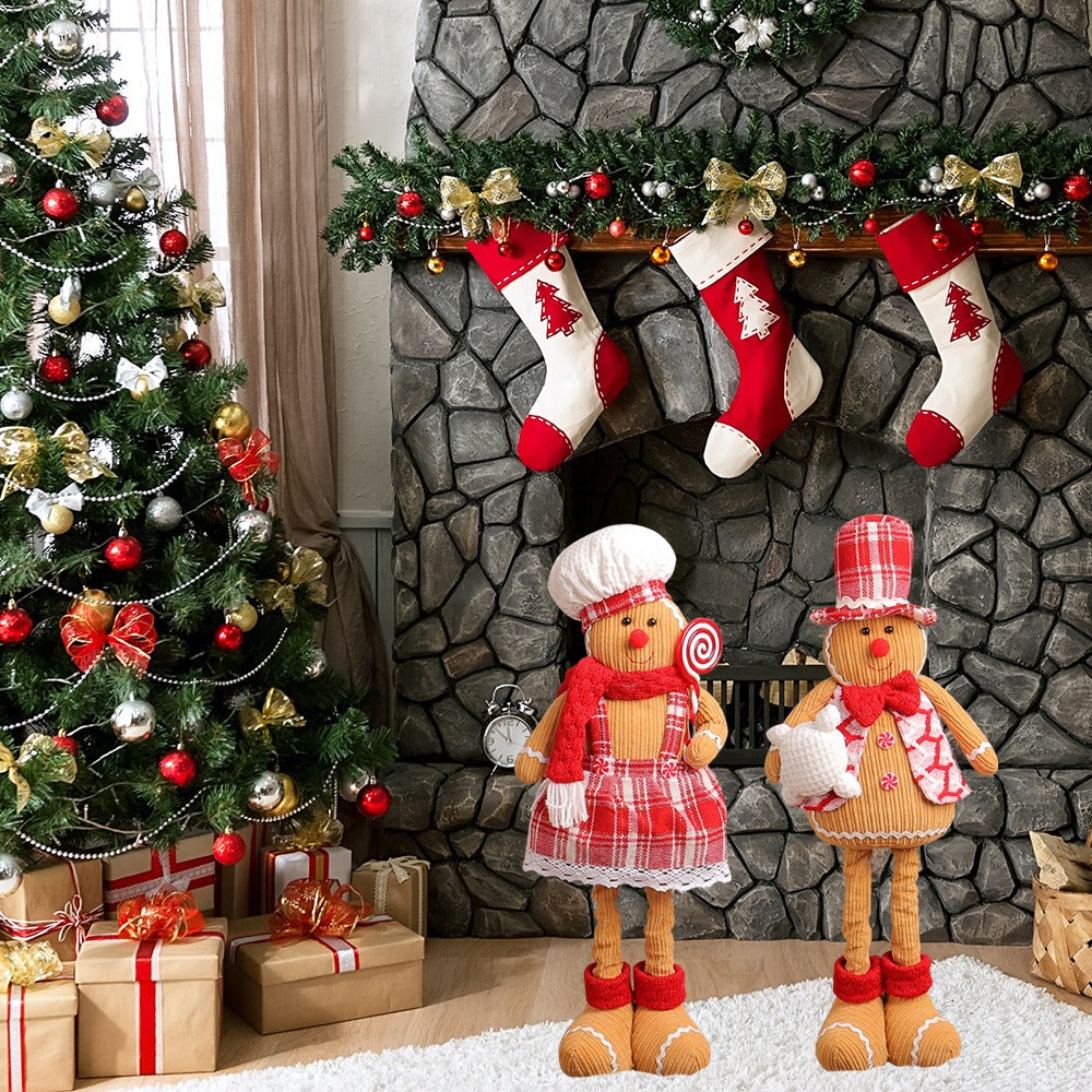 Christmas Gingerbread Doll Couple Window Decoration