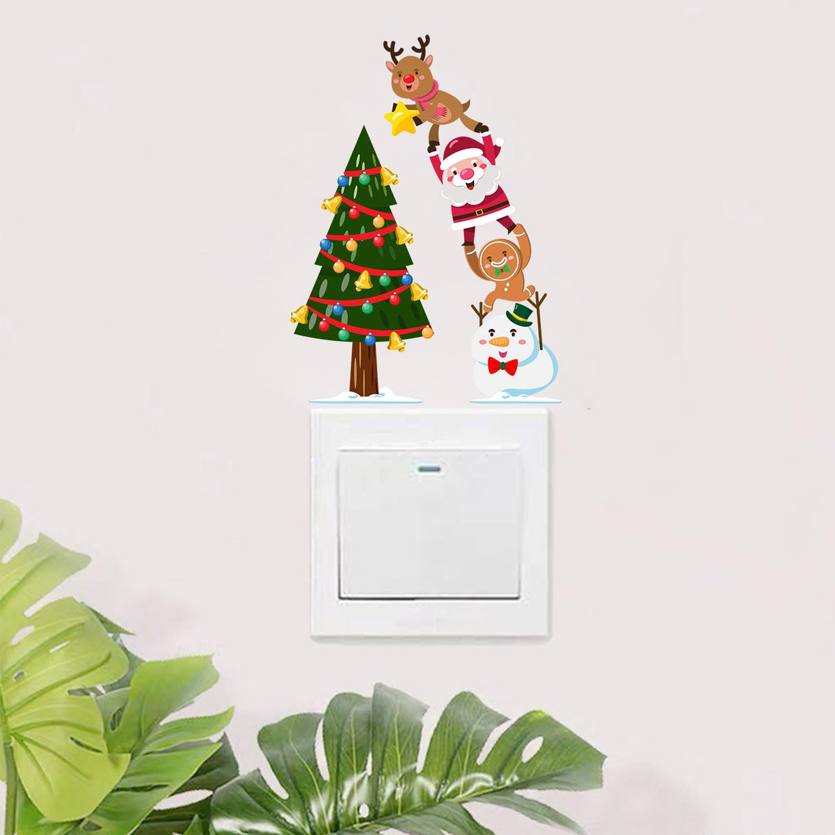 Christmas Switch Stickers for Festive Holiday Decor