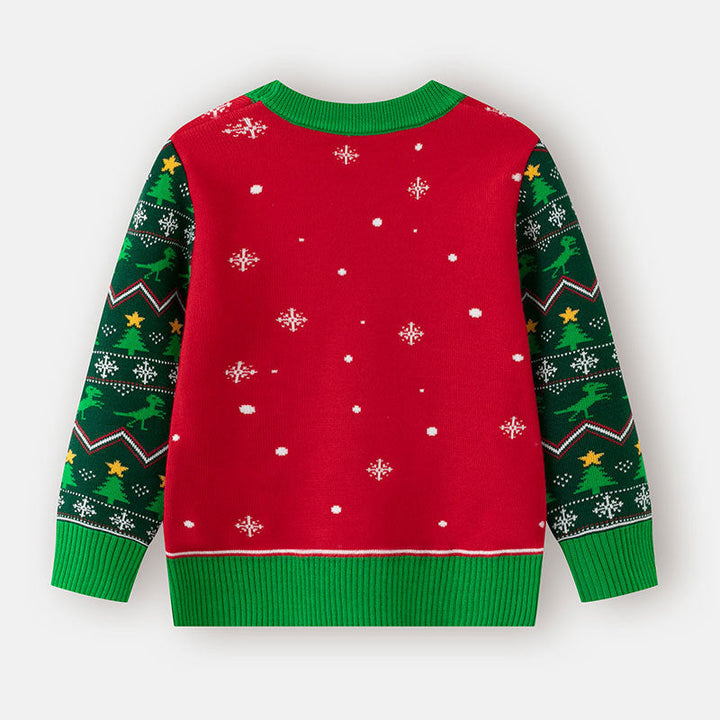 Christmas Dinosaur Sweater for Babies | Festive Knit