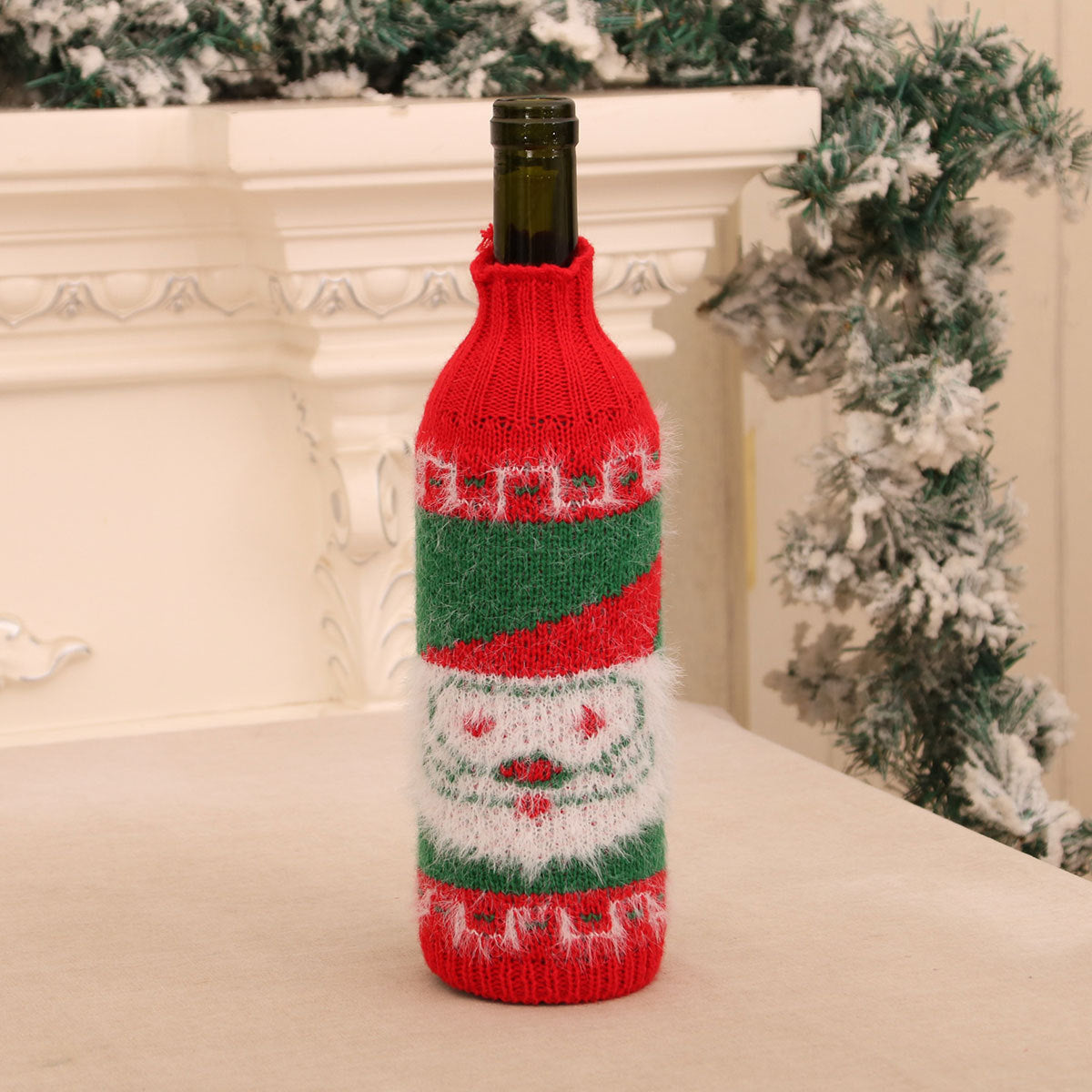 Christmas Wine Bottle Sweaters - Santa & Snowman Set of 2