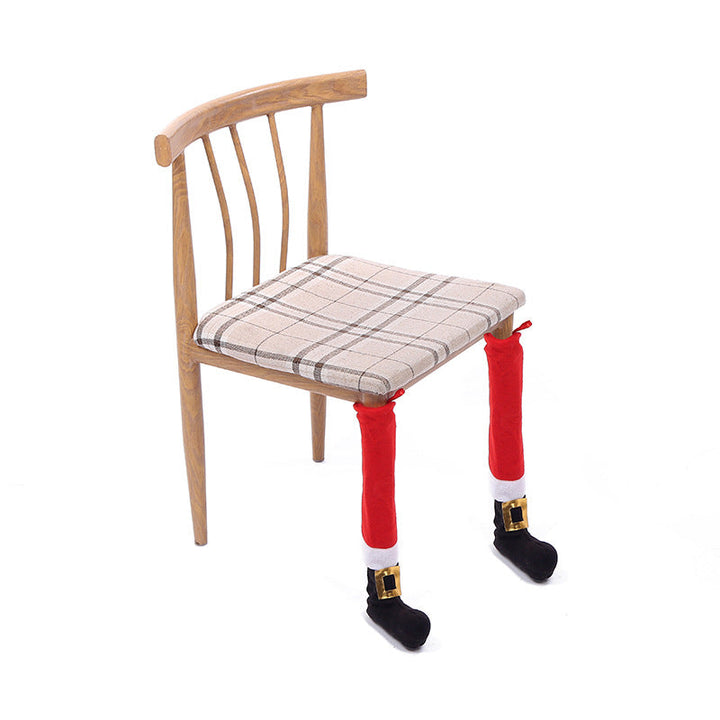Christmas Chair Leg Covers | Festive Santa Boot Decor