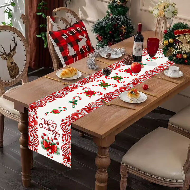Christmas Table Runner | Festive Candy Cane Decor