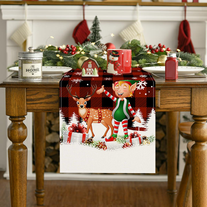 Christmas Table Runner Holiday Plaid Dining Table Decor