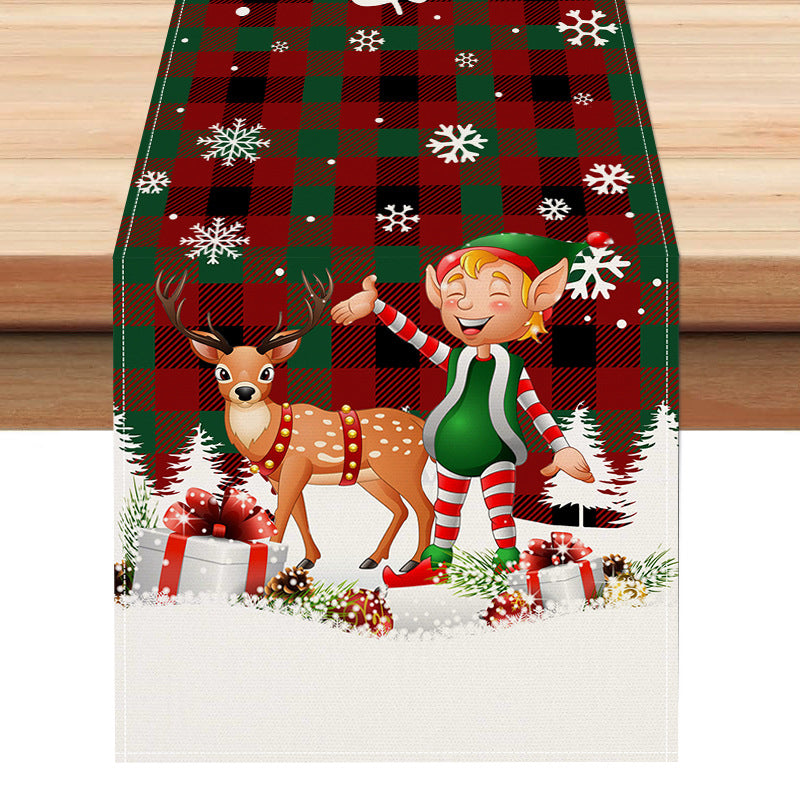 Christmas Table Runner Holiday Plaid Dining Table Decor