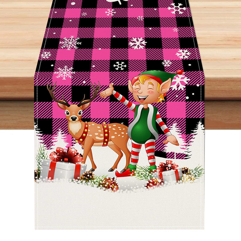 Christmas Table Runner Holiday Plaid Dining Table Decor