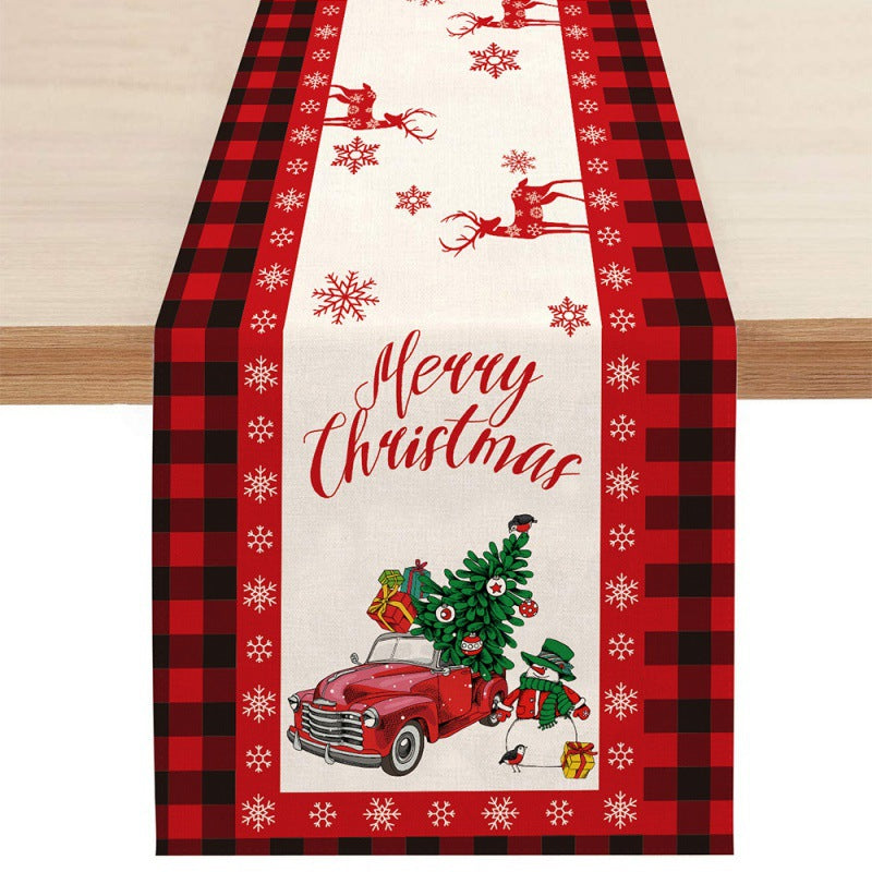 Christmas Table Runner for Festive Holiday Dining Rooms