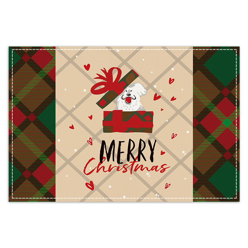 Christmas Placemats – Festive Linen-Look Table Decor