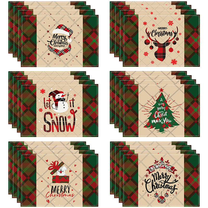 Christmas Placemats – Festive Linen-Look Table Decor