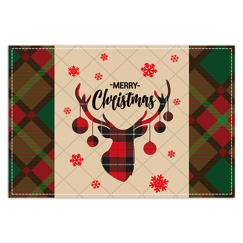 Christmas Placemats – Festive Linen-Look Table Decor