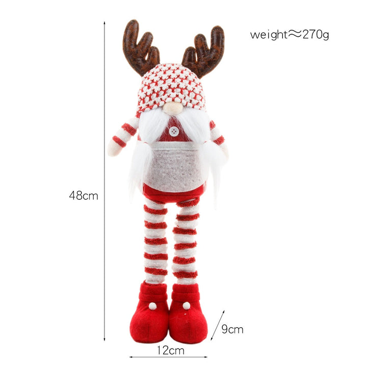Christmas Reindeer Gnome Decor for Festive Displays