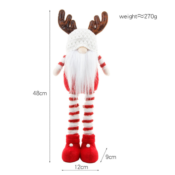 Christmas Reindeer Gnome Decor for Festive Displays