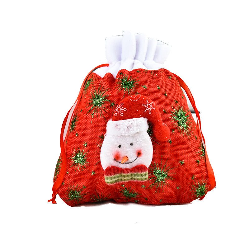 Christmas Gift Bag With Reusable 3D Character Decor