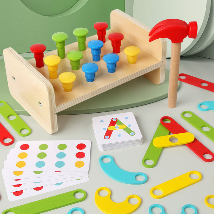 Wooden Preschool Puzzle Toy for Screen-Free Learning