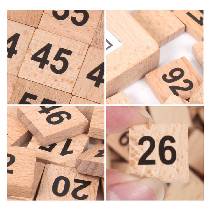 Wooden Hundred Number Board for Early Math Learning