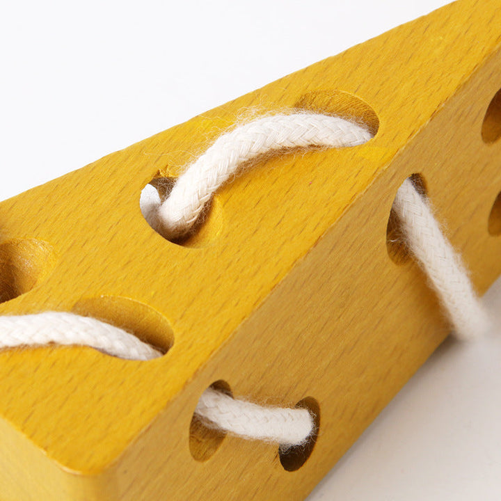 Wooden Threading Toy for Preschool Fine Motor Skills