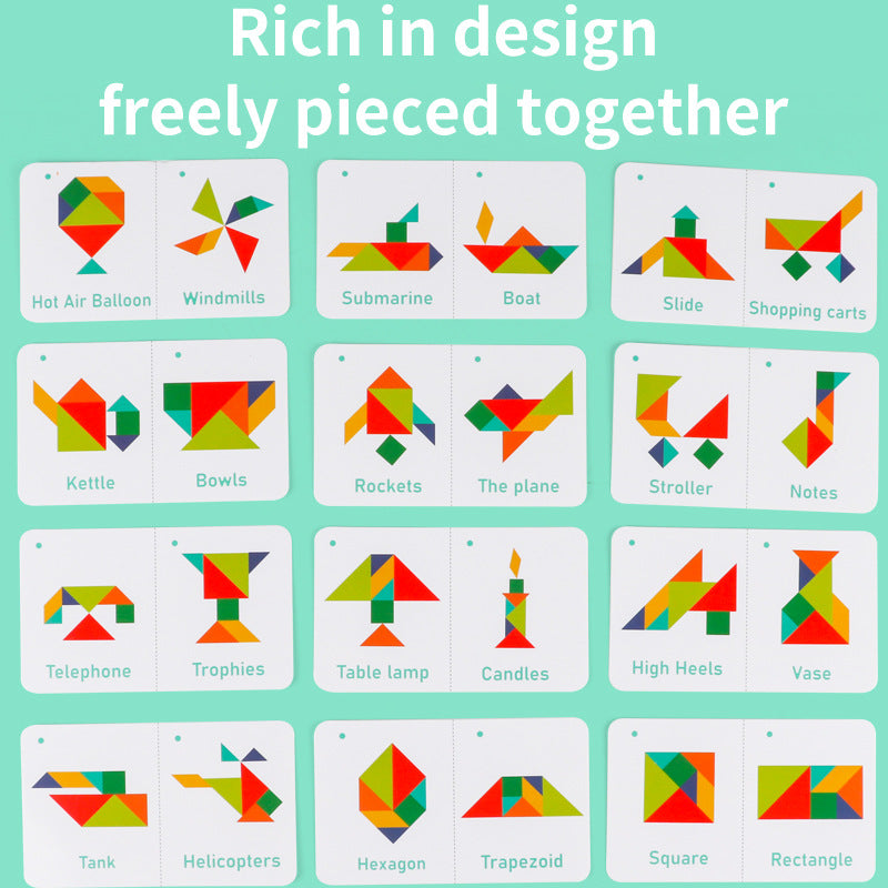 Tangram Puzzle Set for Colorful Early Learning Play